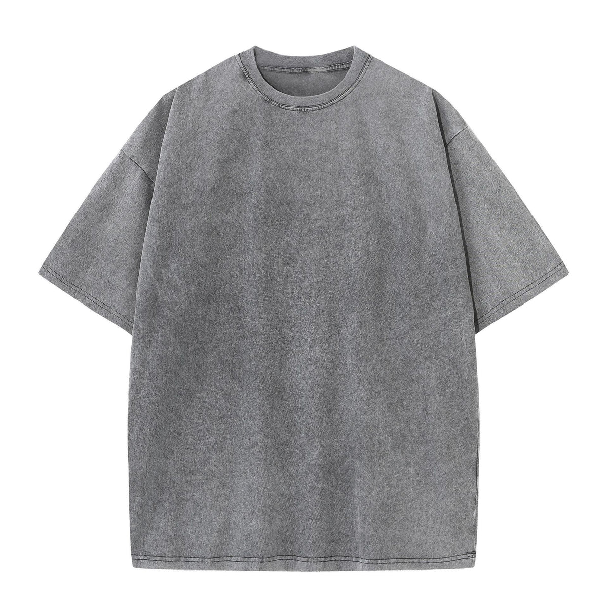 Oversized Washed Cotton T-shirt with Batik Print
