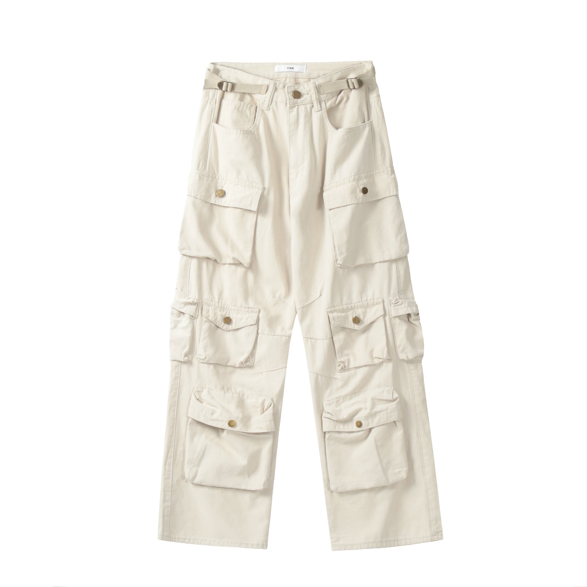 Unisex Heavyweight Cotton Cargo Pants with Multi-Pockets