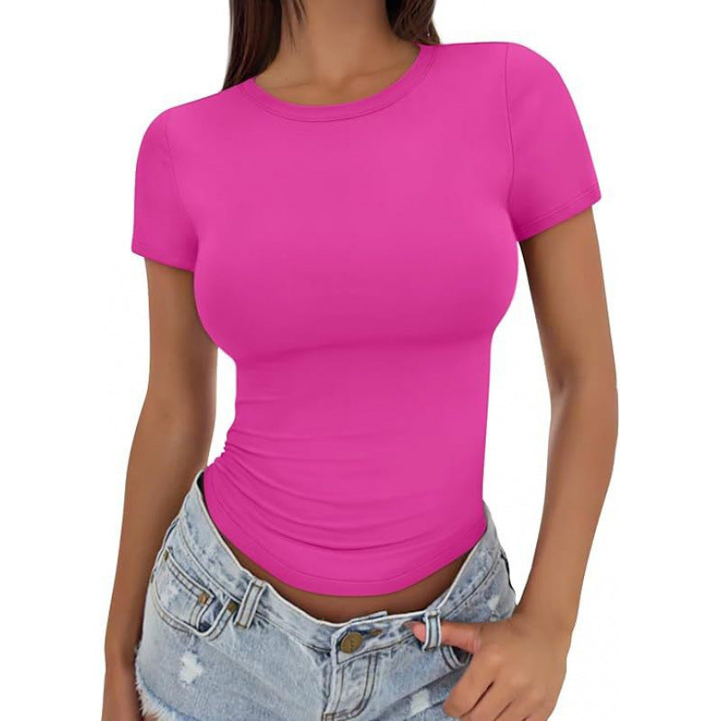 Womens High Neck Slim Fit T-Shirt