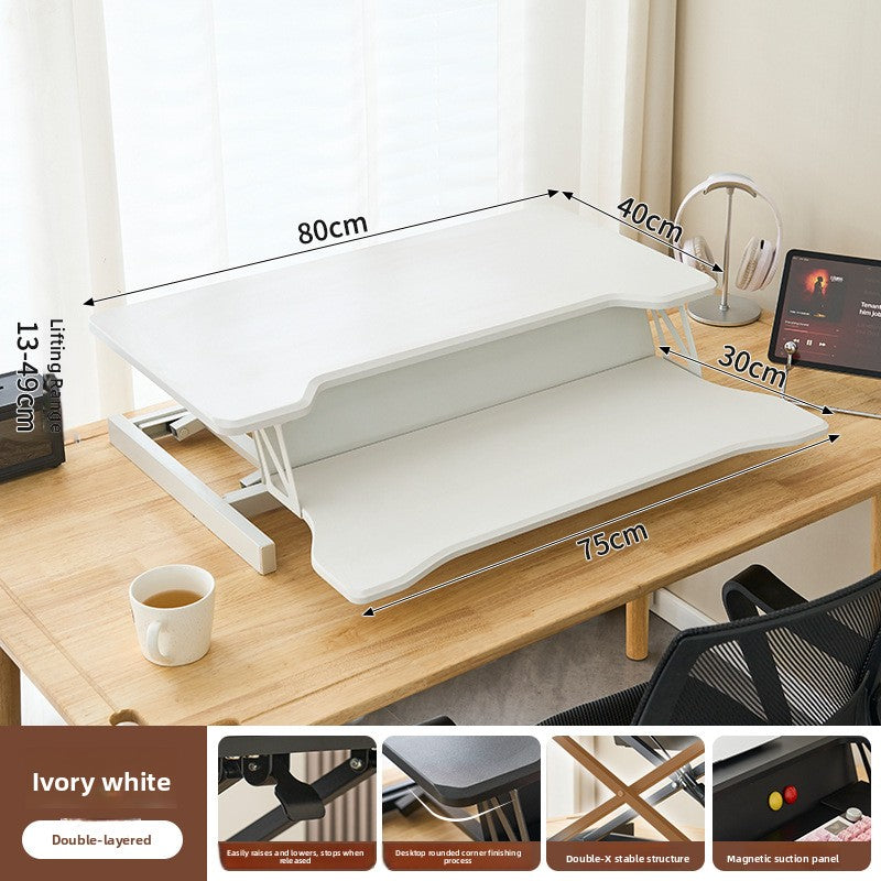 Pneumatic Height Adjustable Standing Desk with Magnetic Surface