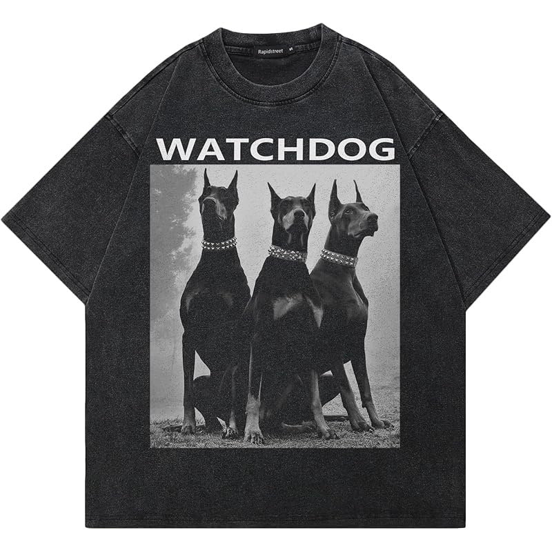 Vintage Washed Cotton Graphic T-Shirt