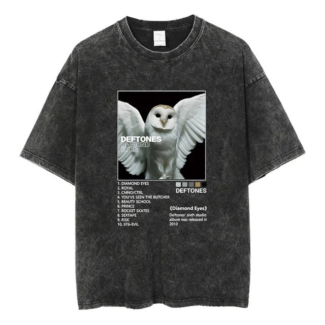 Deftones Band Graphic Cotton T-Shirt