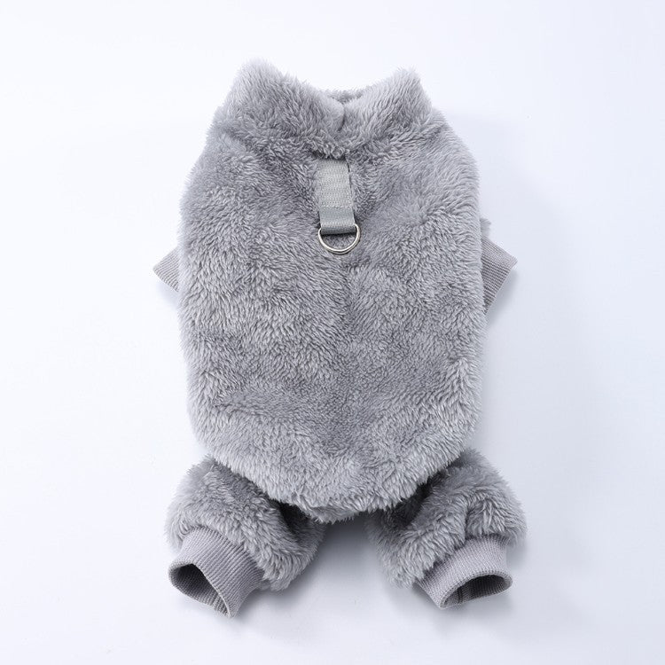 Fleece Lined Cable Knit Four Leg Dog Suit