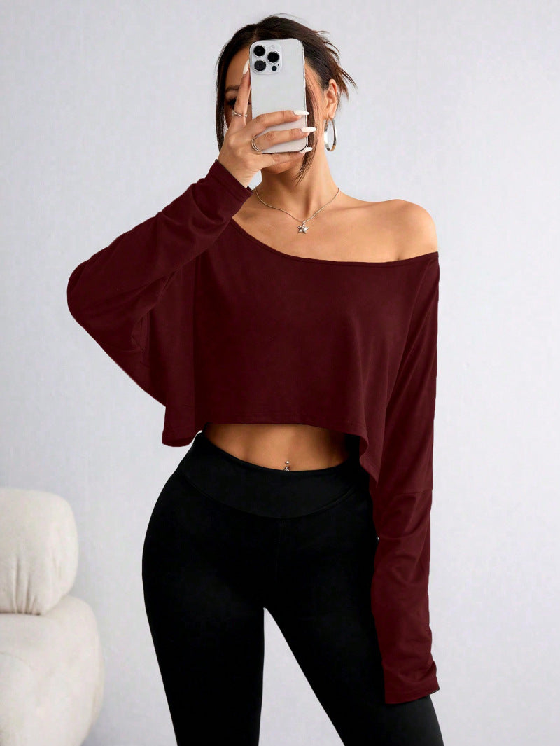 Womens Off Shoulder Loose Fit Tshirt