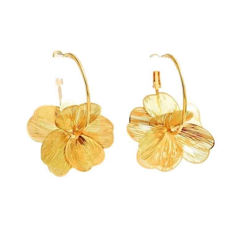 Floral Metal Earrings
