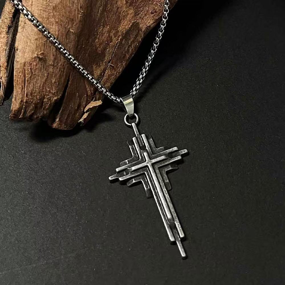Letter Pendant Necklace with Vintage Chain