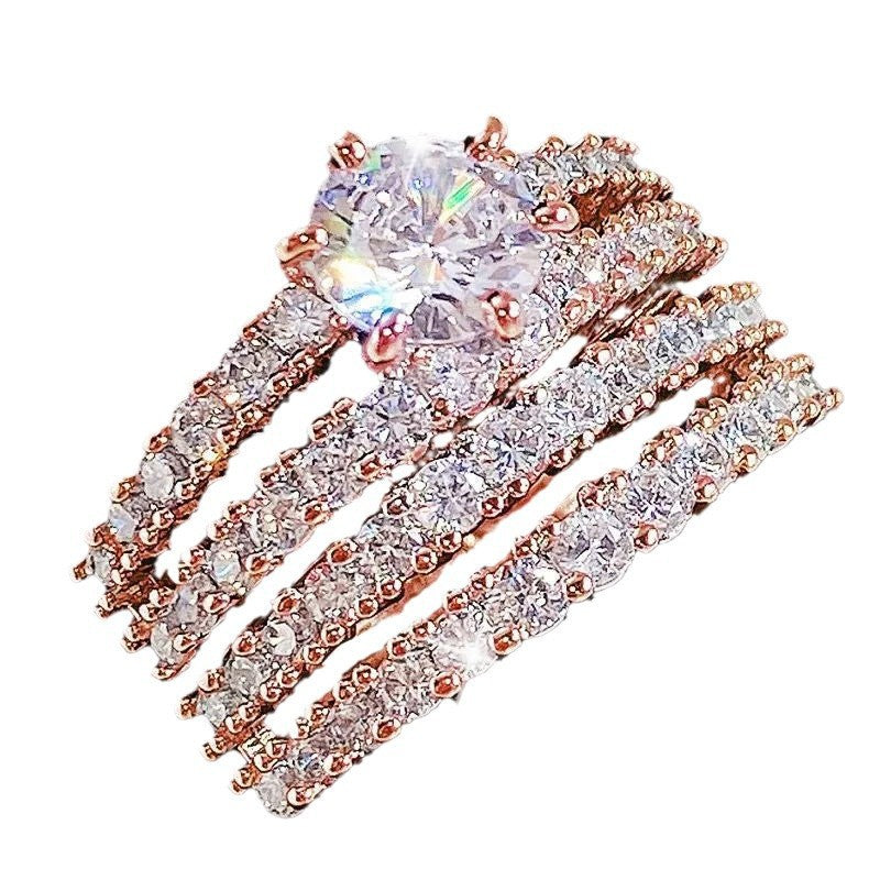 Zircon Double Layer Engagement Ring