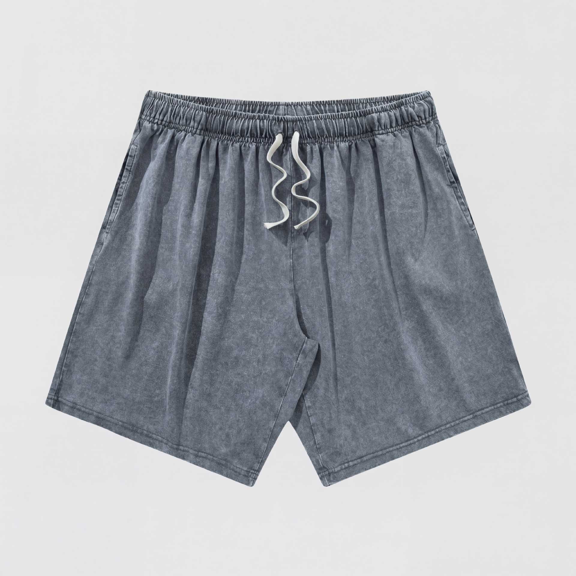 Men's Vintage Washed Cotton Shorts Set