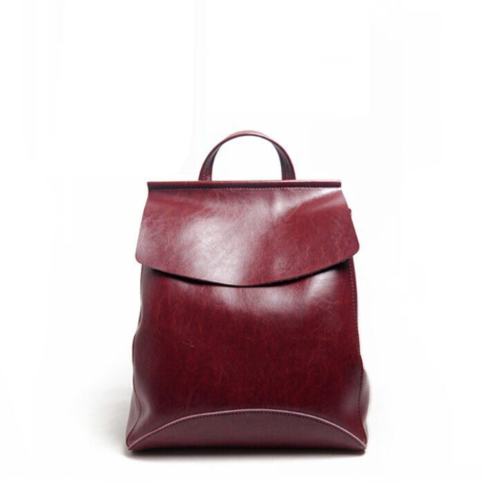 Genuine Leather Women Backpack Multi-Functional Waterproof