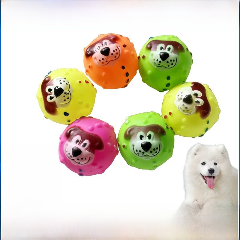 Vinyl Sound-Making Pet Toy Ball