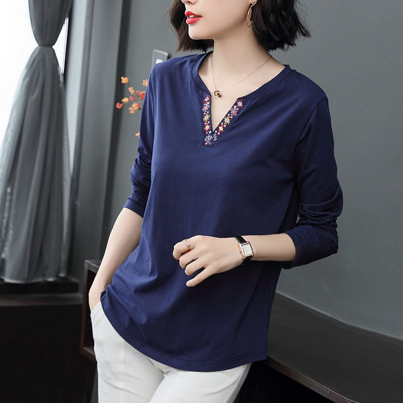 Long Sleeve Loose Fit Womens Tshirt