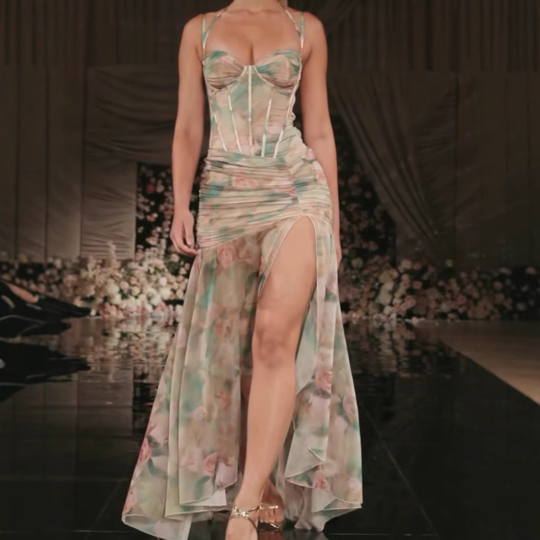 Printed Sexy Holiday Casual Dress