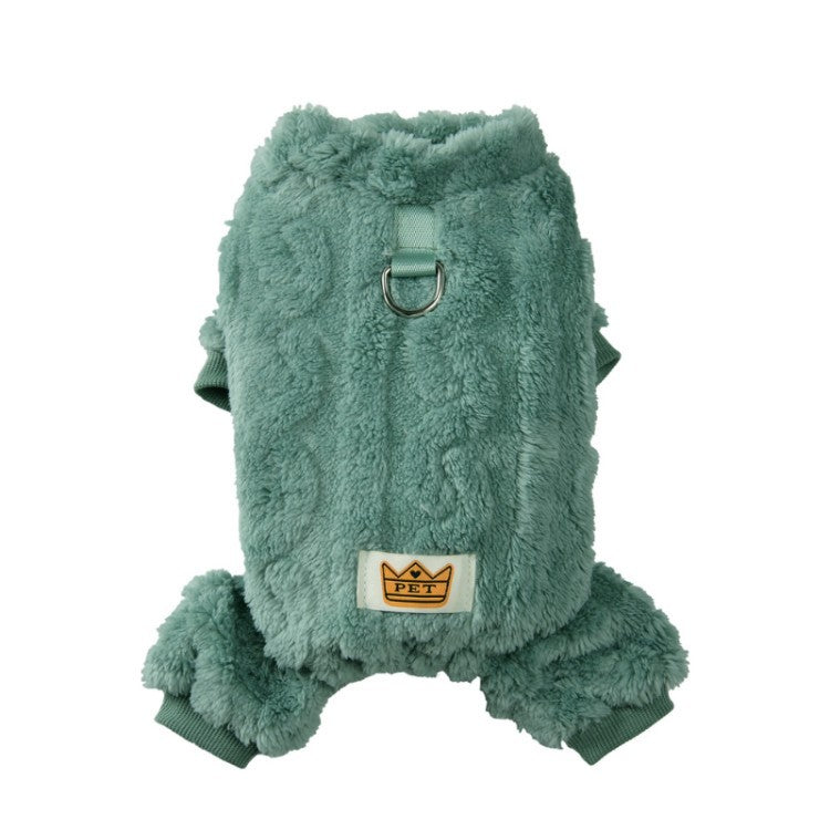 Fleece Lined Cable Knit Four Leg Dog Suit