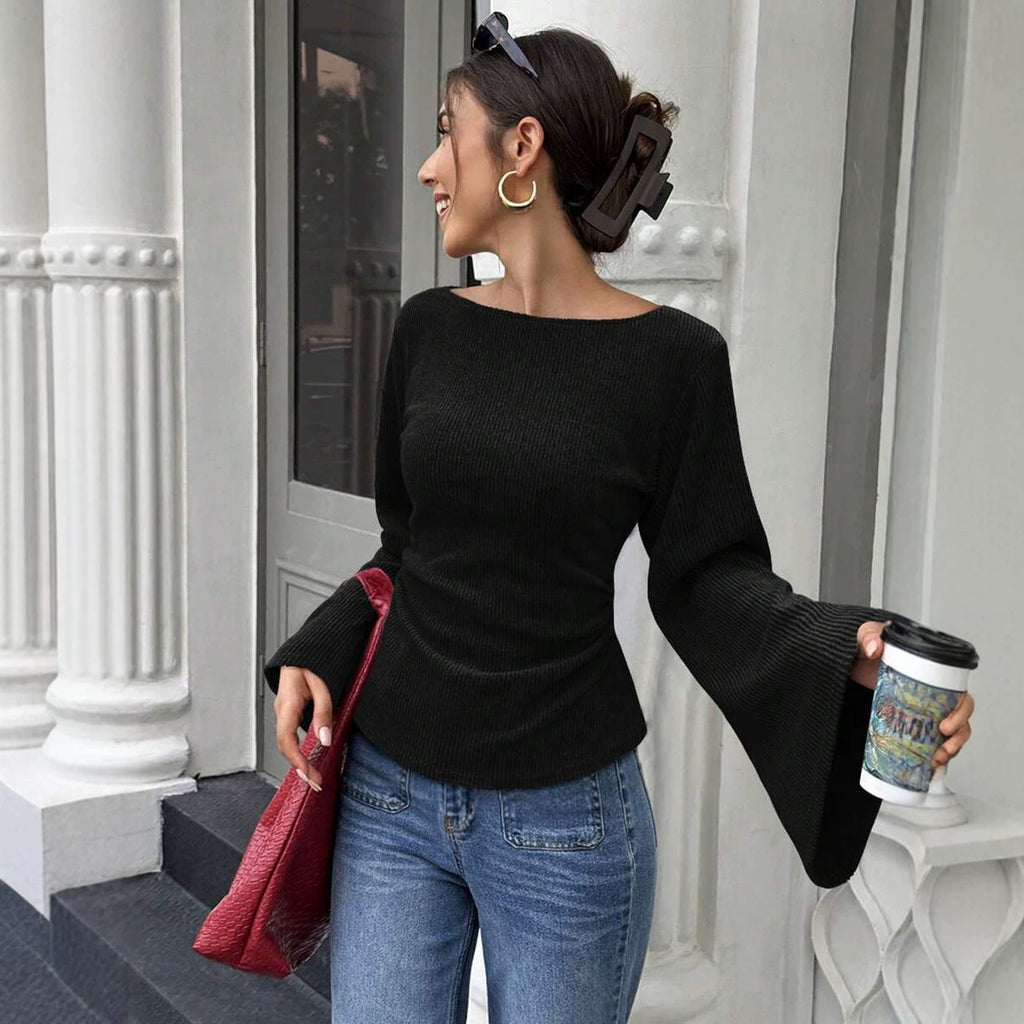 Brushed long-sleeve T-shirt