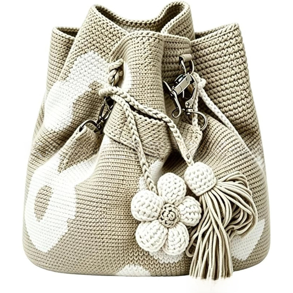Handmade Crochet Floral Tote Bag