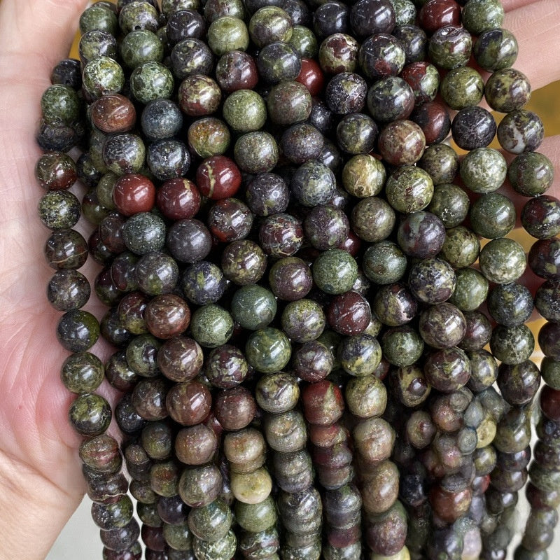 Natural Dragon Blood Stone BeadsDIY Necklace Bracelet Accessories
