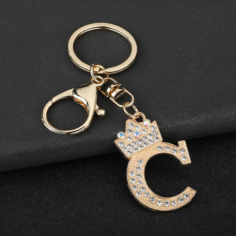 Fashion Zinc Alloy Letter Keychain Pendant