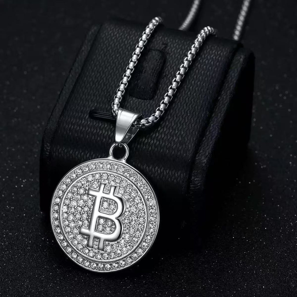 Diamond Letter Titanium Steel Necklace