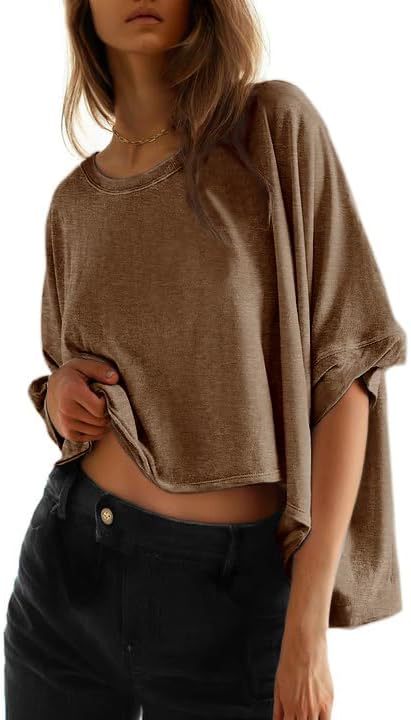 Womens Oversized Batwing Sleeve T-shirt