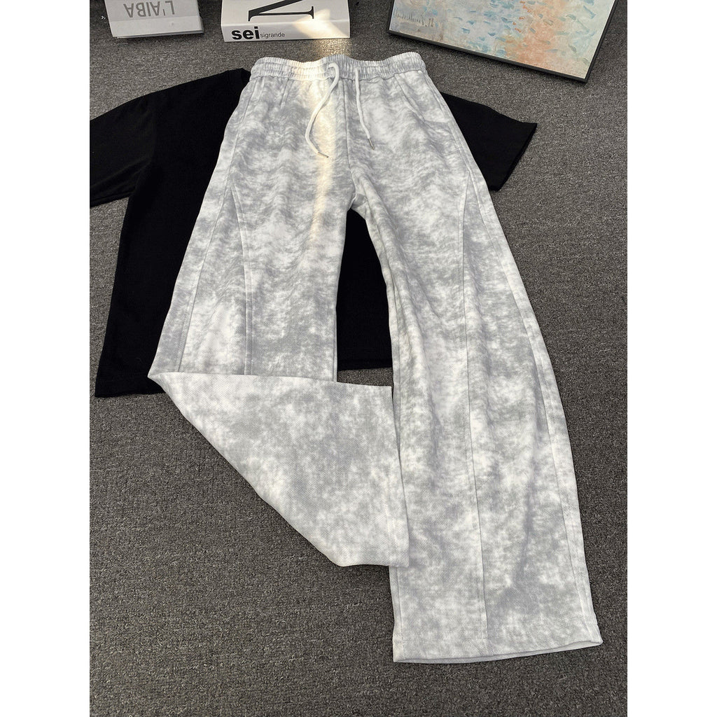 Unisex Children Tie-Dye Wide-Leg Sweatpants