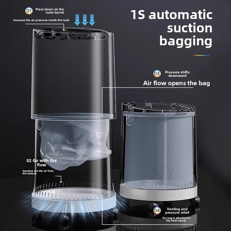 Press-Type Lid Trash Can with 18L Capacity
