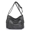 Women's Large Capacity Soft Leather Shoulder Crossbody Bag for Daily Use