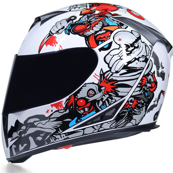 Full Face Motorcycle Helmet with Dual Lens and Anti-Fog