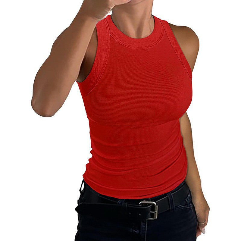 Womens Ribbed Racerback Tank Top