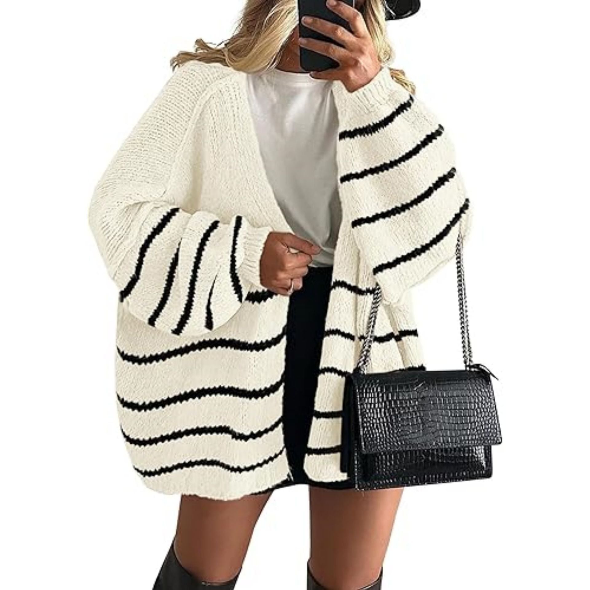 Womens Knitted Cardigan Loose Fit