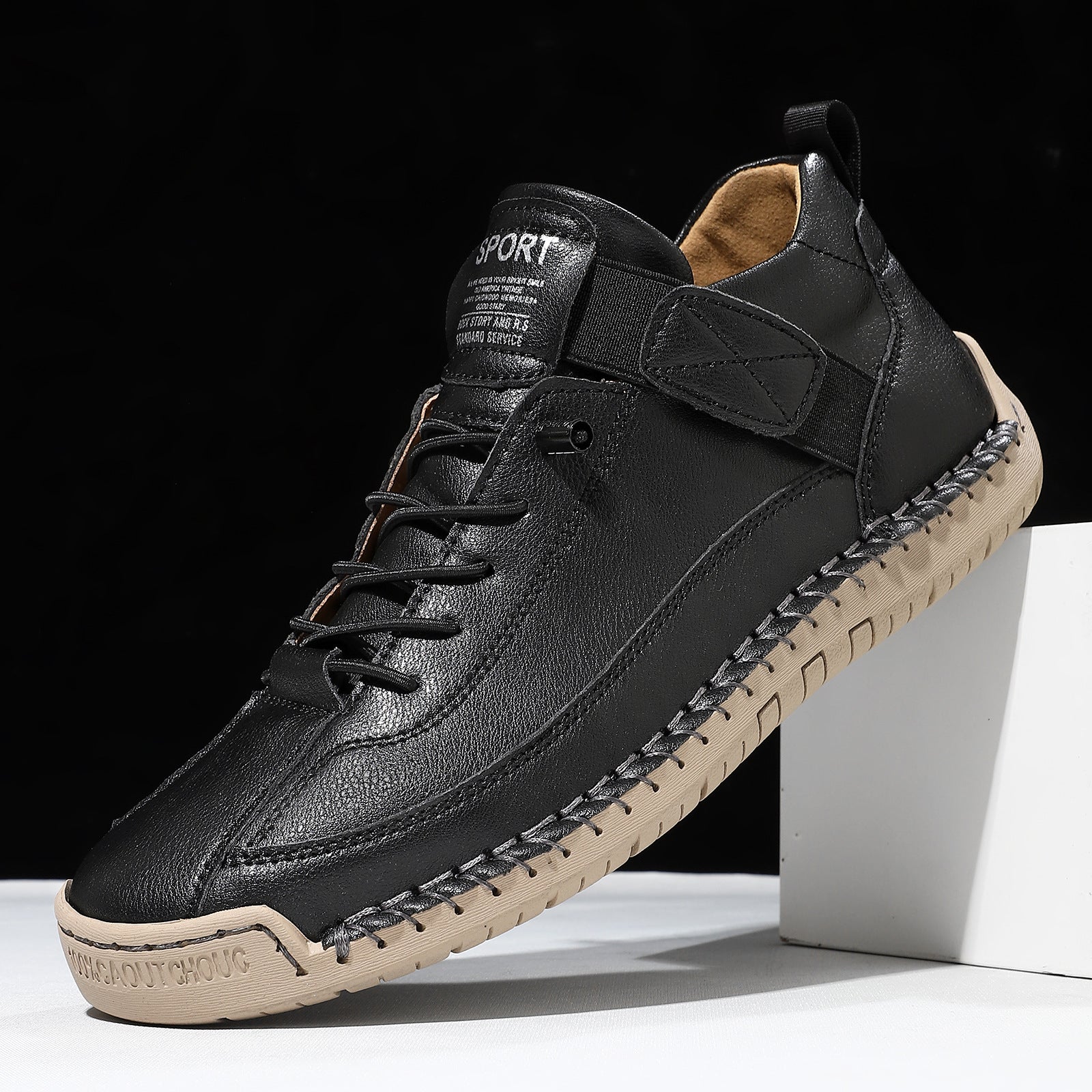 Popular Cross-Border Large-Size Unisex Mid-Top Martin Boots Outdoor Casual Shoes Workwear Stitched Men's Shoe
