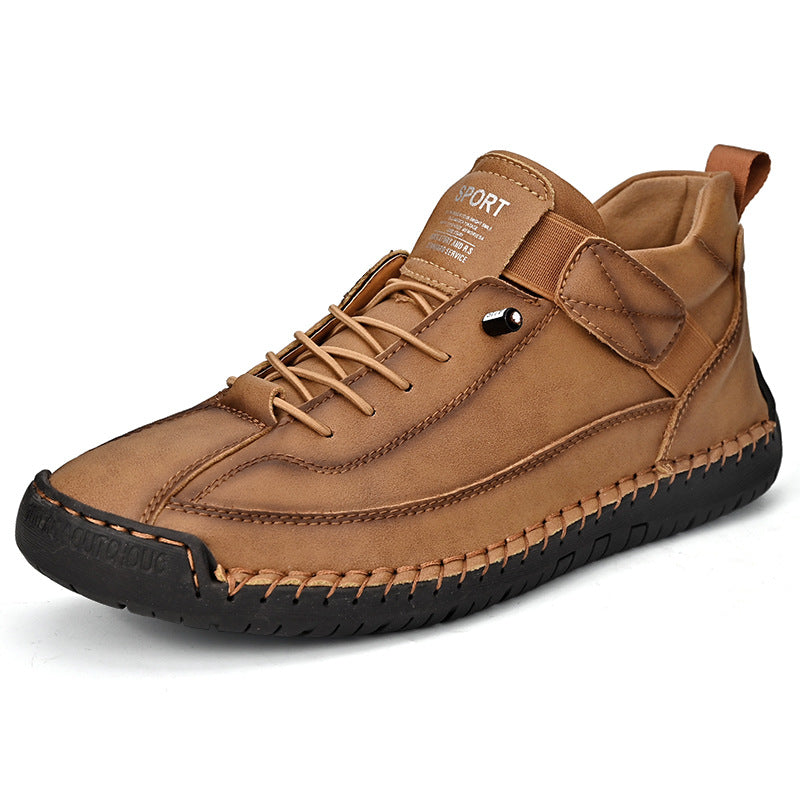 Popular Cross-Border Large-Size Unisex Mid-Top Martin Boots Outdoor Casual Shoes Workwear Stitched Men's Shoe
