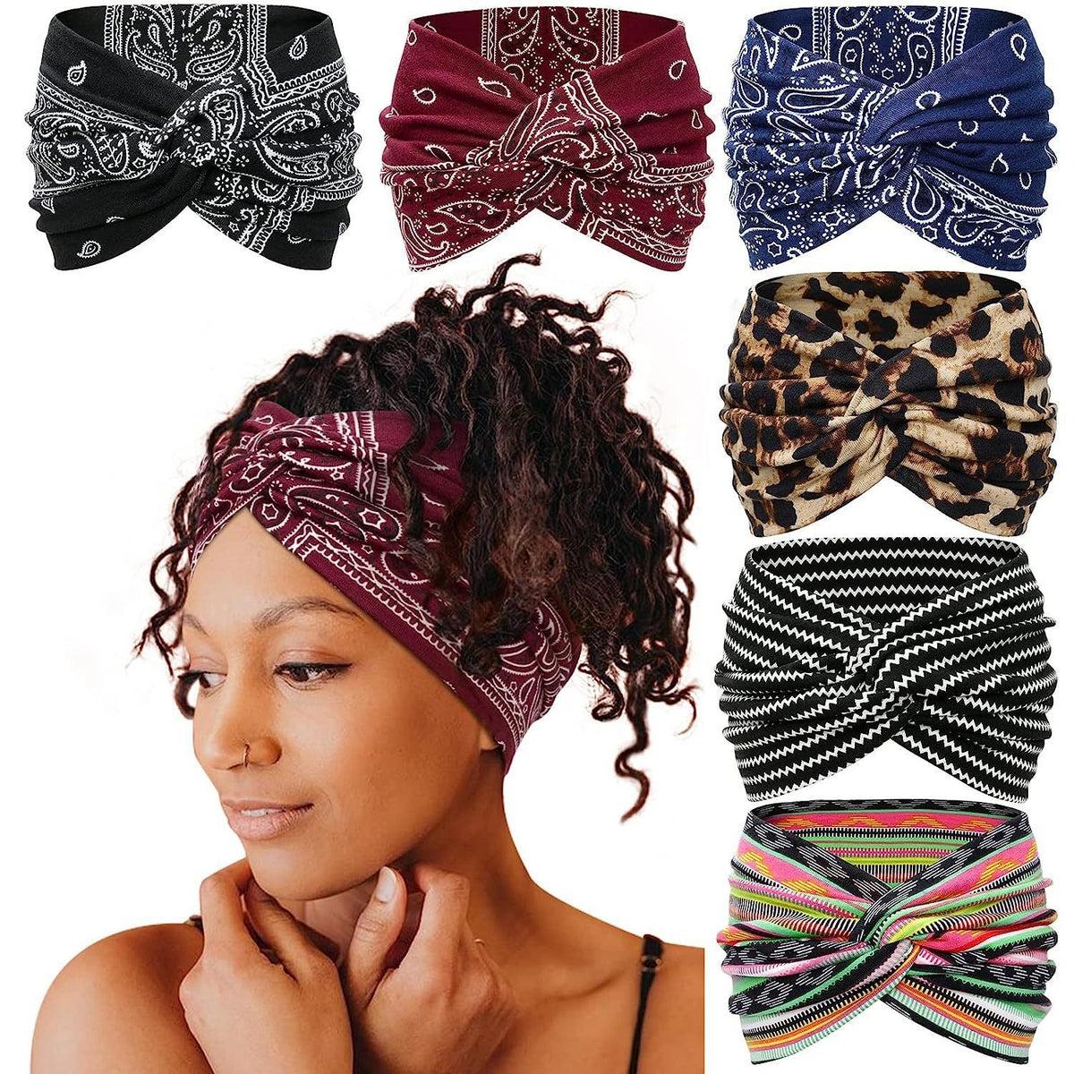 Elastic Wide Sports Hairband for Women