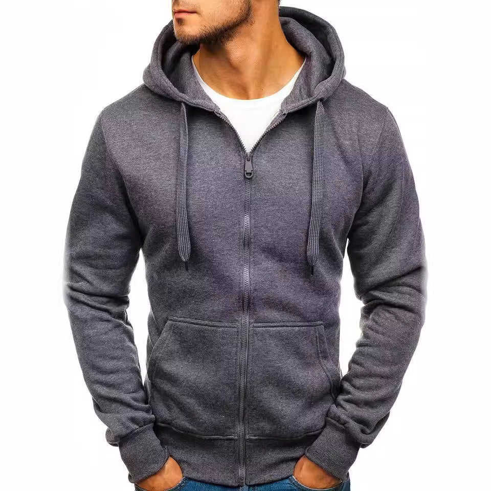 Mens Zip-Up Fleece Hoodie Sweatshirt