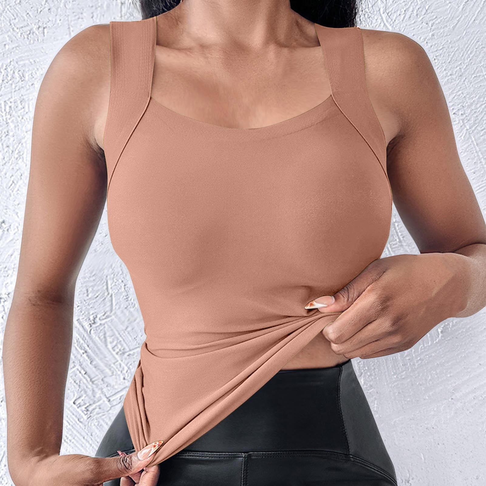 Women's solid-color patchwork sleeveless fashionable tank top