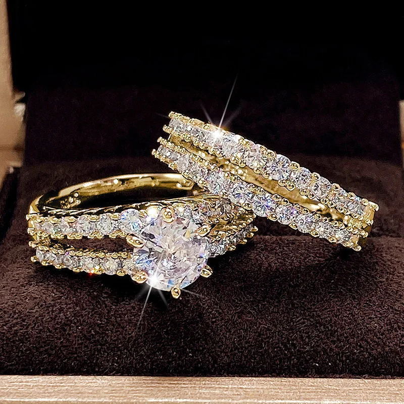 Zircon Double Layer Engagement Ring