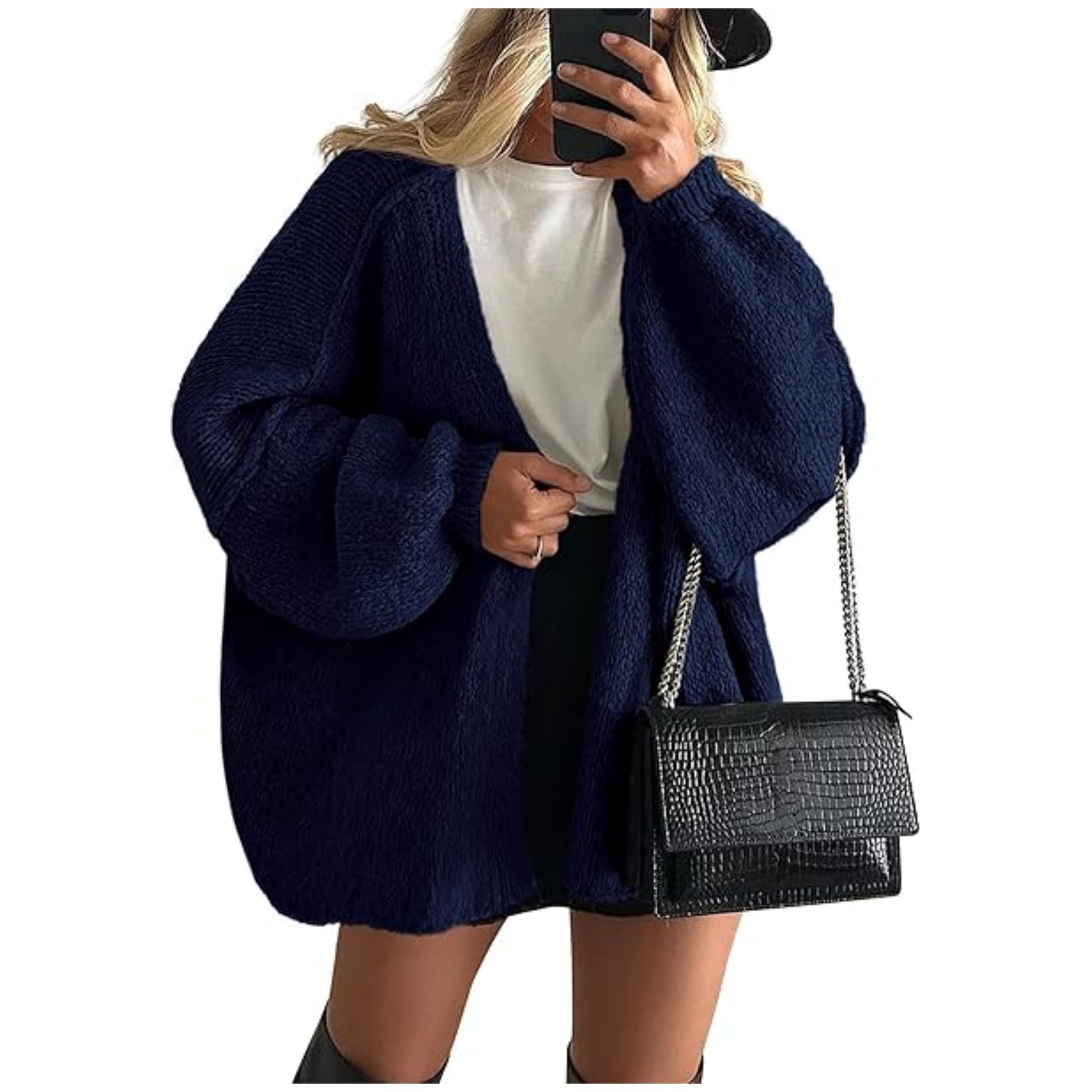 Womens Knitted Cardigan Loose Fit