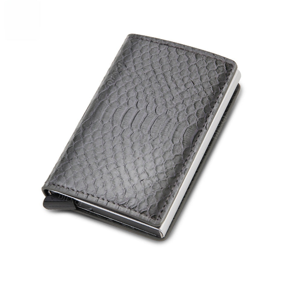 RFID Anti-Theft Automatic Pop-Up Card Holder Carbon Fiber Wallet