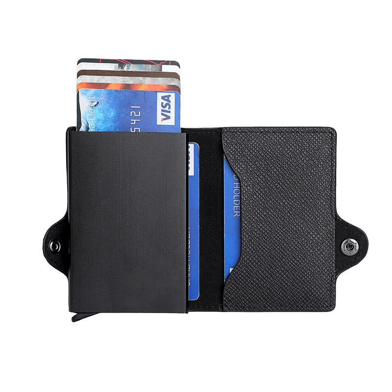 Automatic elastic card type aluminum box card package