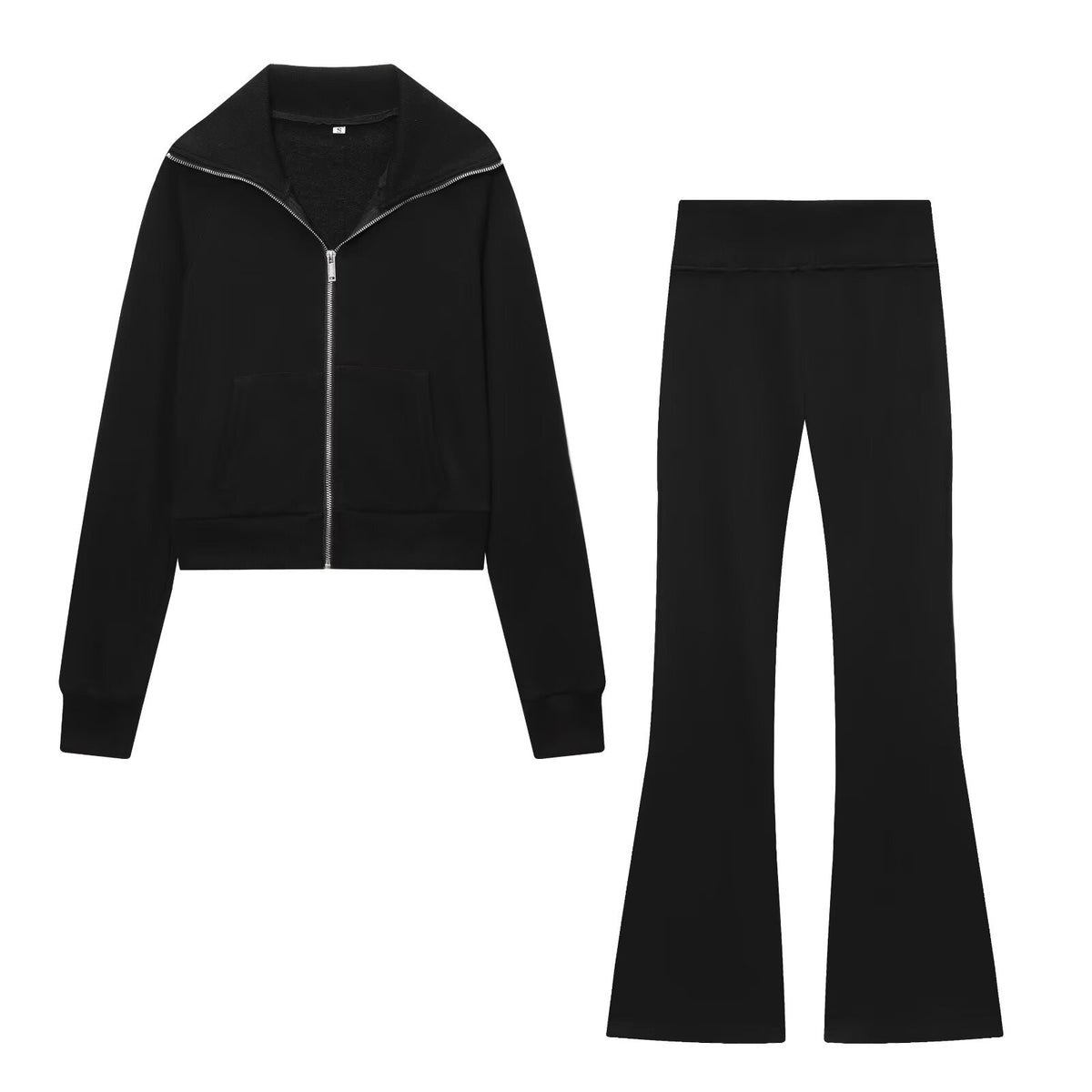 Womens Fleece Zipper Jacket and Pants Set