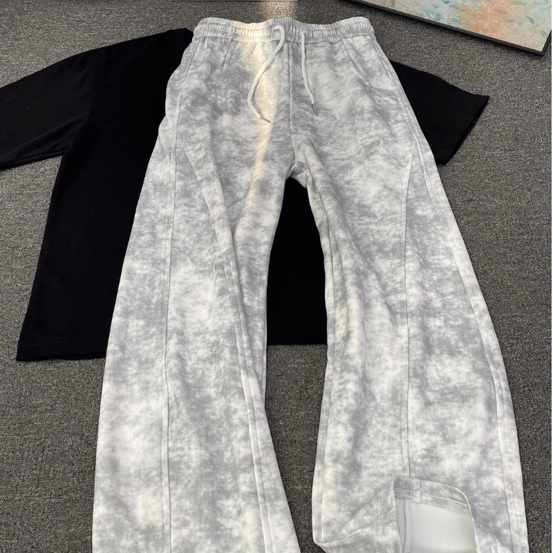 Unisex Children Tie-Dye Wide-Leg Sweatpants