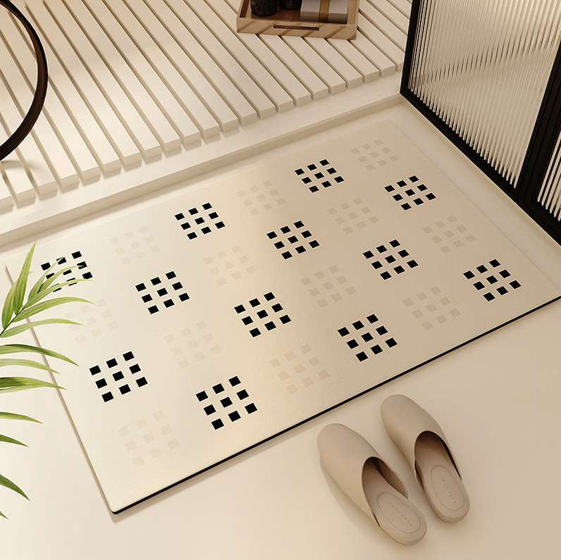 Japanese-style simple shower room door, absorbent floor mat household entrance, entrance cat floor mat solid color bathroom door mat