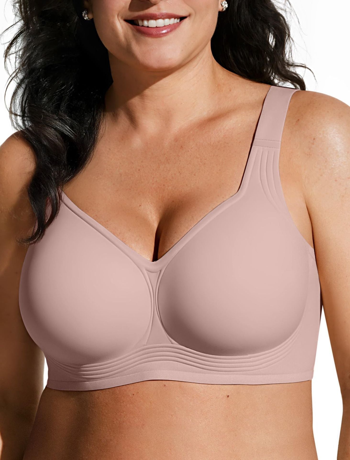 Women's support bra to prevent sagging and make large breasts appear smaller
