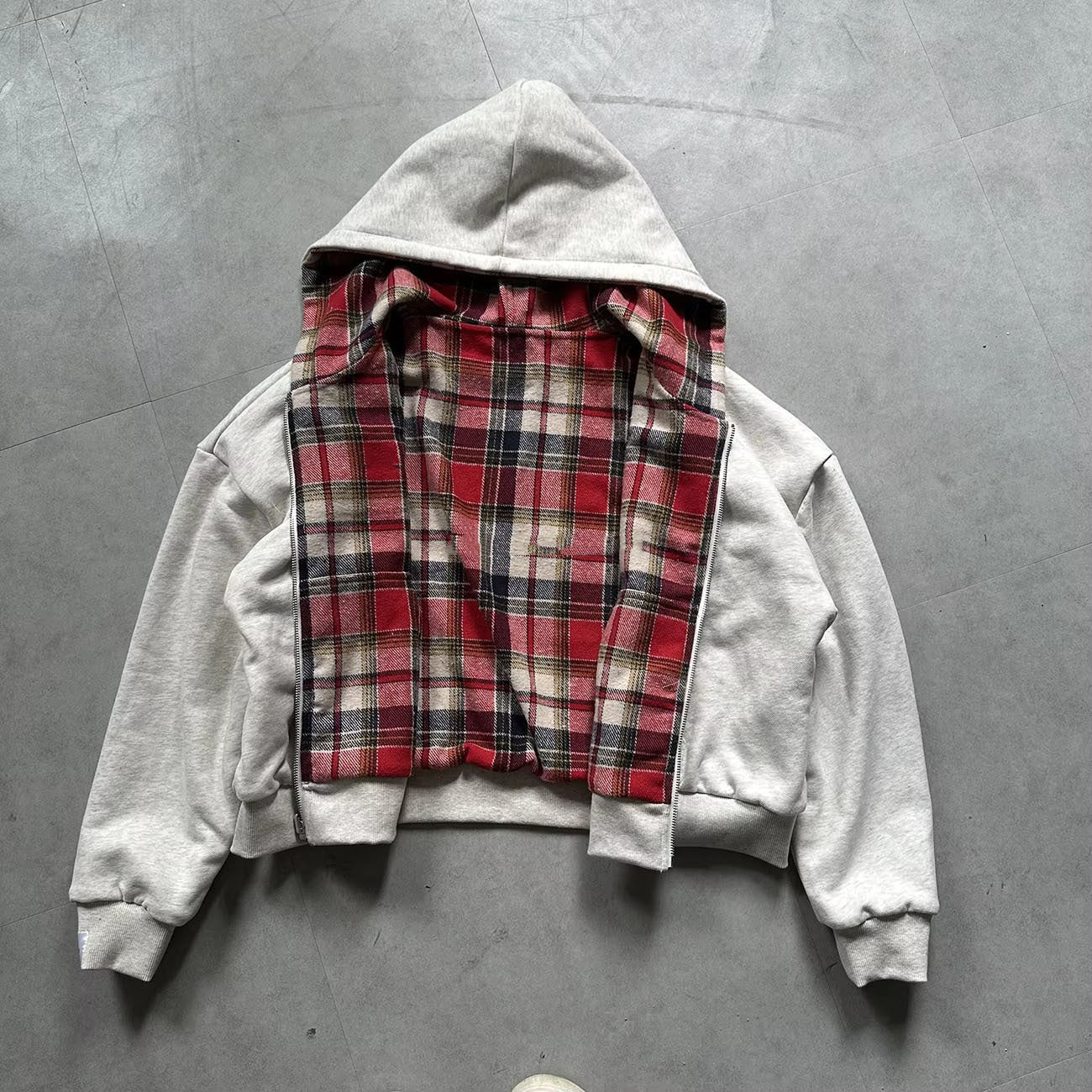 Reversible Zip Front Hooded Sweatshirt