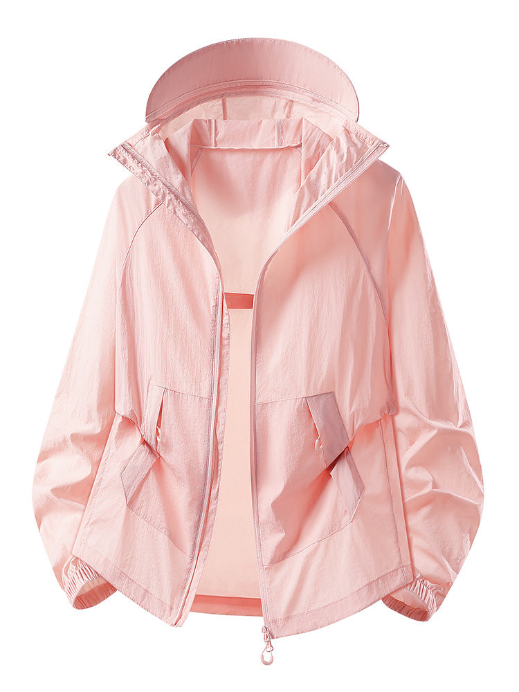 Mens UV Protection Lightweight Hooded Jacket