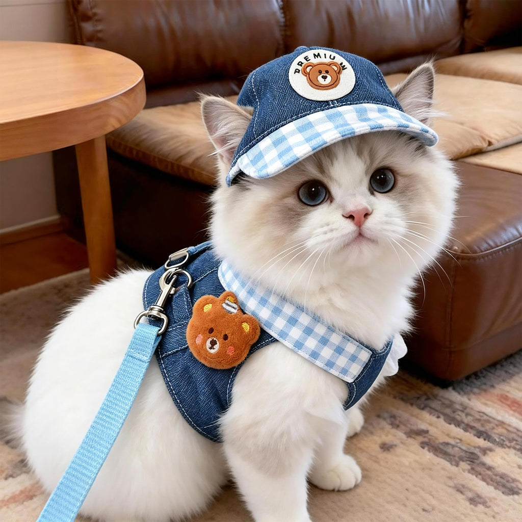Adjustable Pet Harness and Leash Set for Cats and Dogs