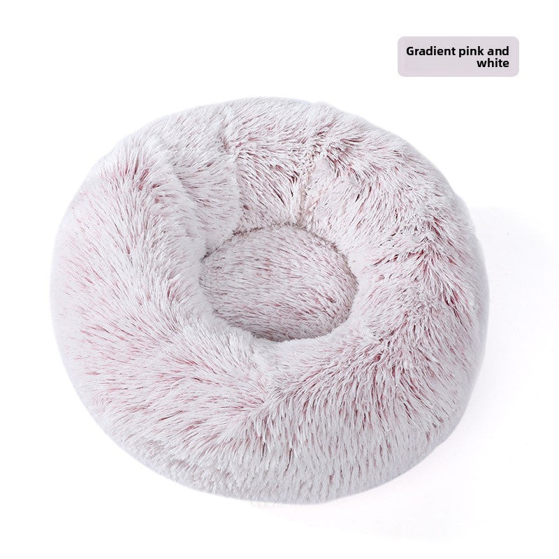 Plush pet bed
