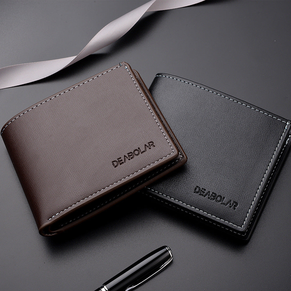 Mens Bifold PU Leather Wallet