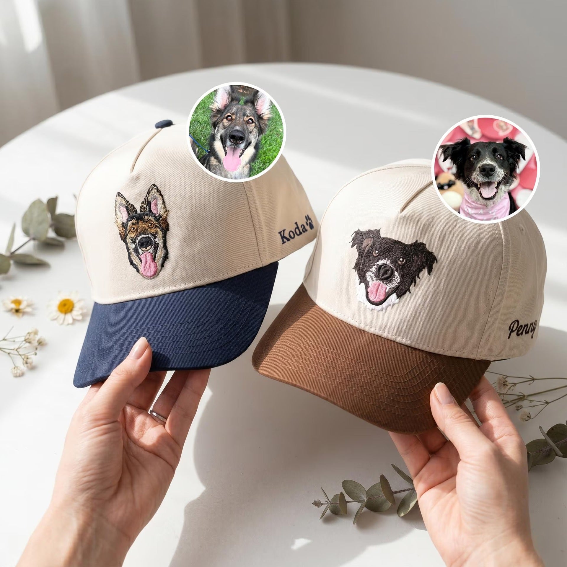 Three-dimensional embroidery pet cat and dog baseball cap