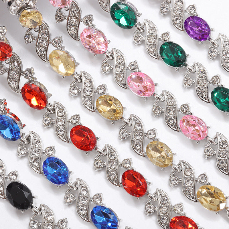 Cross-Shaped Zircon Alloy Bracelet