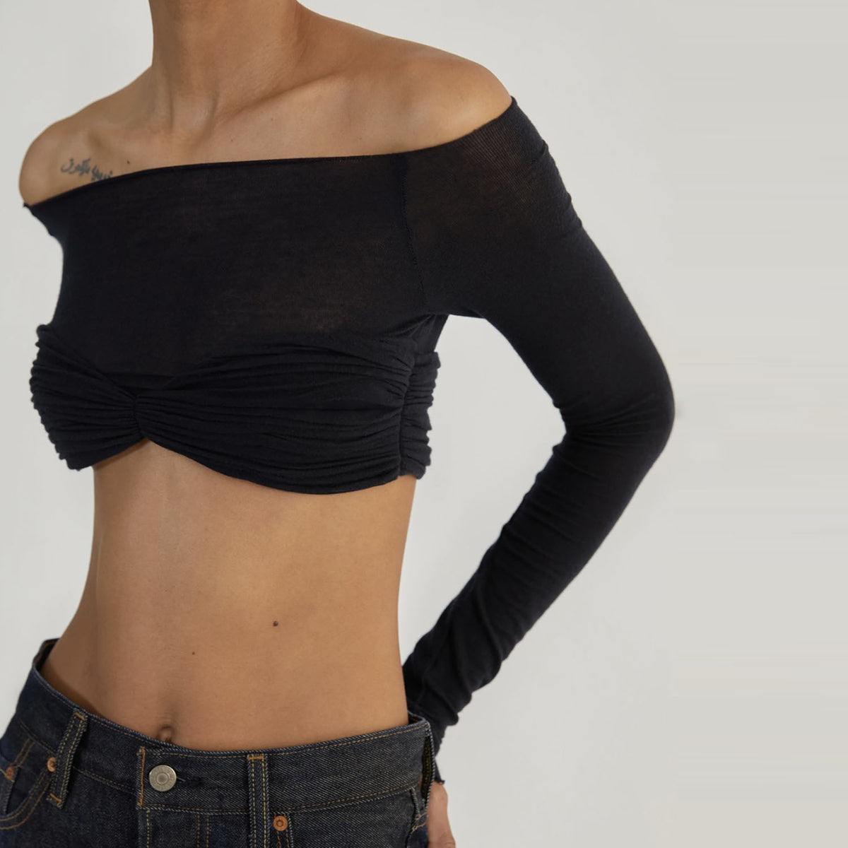 Women's One-Shoulder Sheer Top